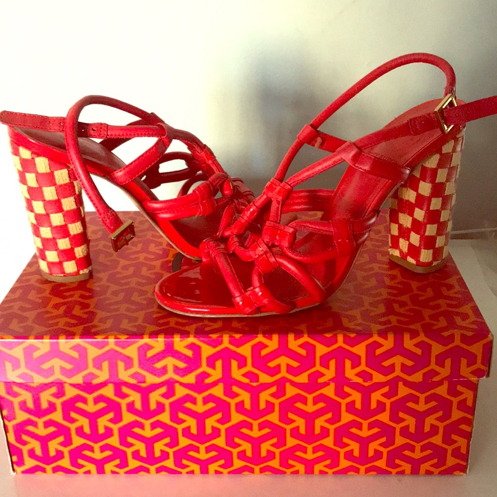 Red Volcano High Heel Sandal